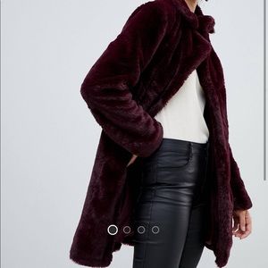 NWT ASOS Villa Faux Fur Coat